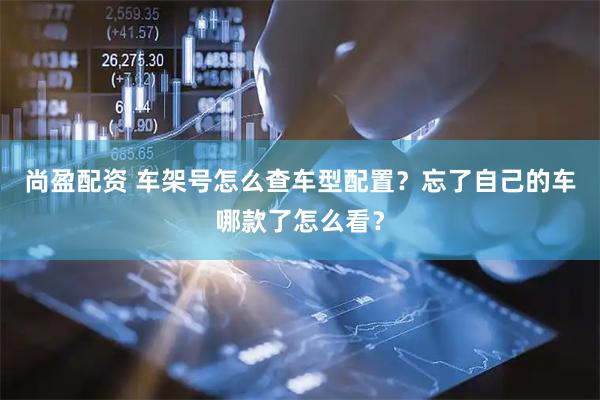 尚盈配资 车架号怎么查车型配置？忘了自己的车哪款了怎么看？